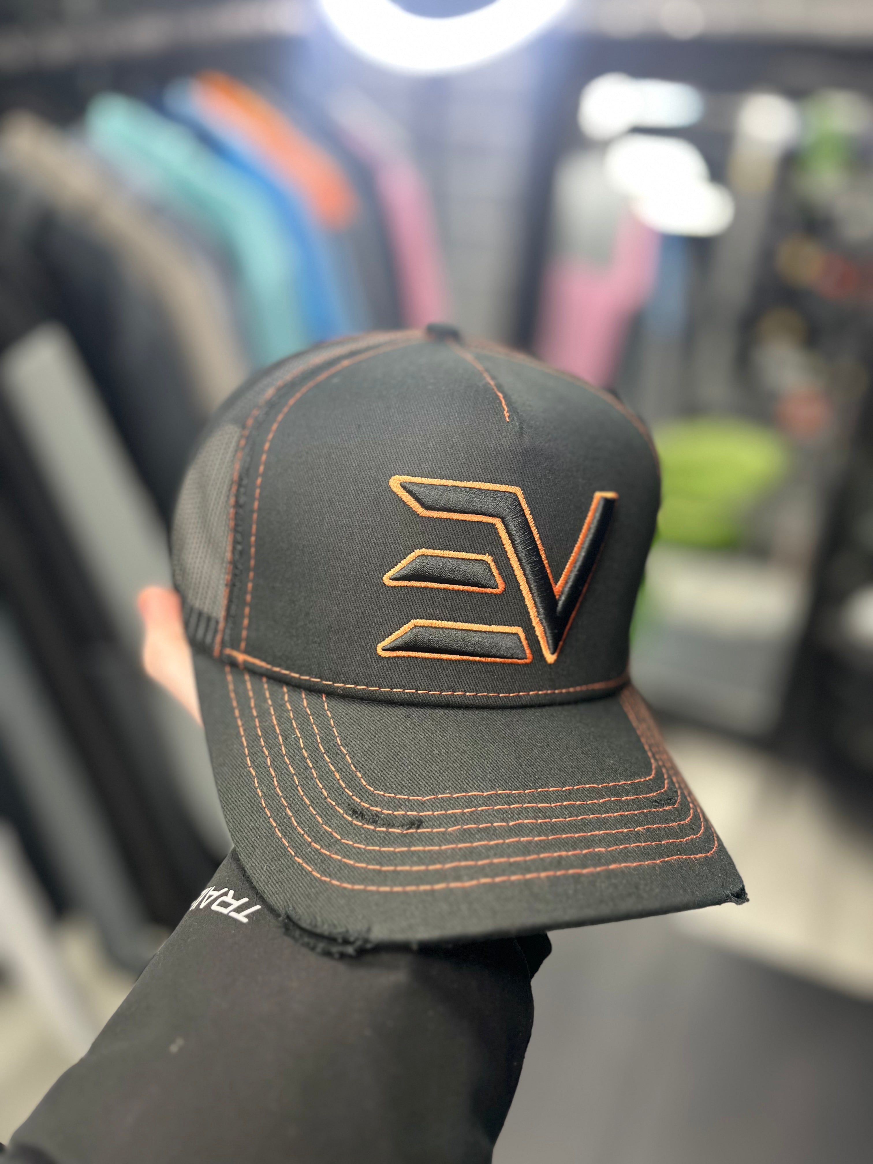Envi - EV Logo - 'Black/Orange Stitch'